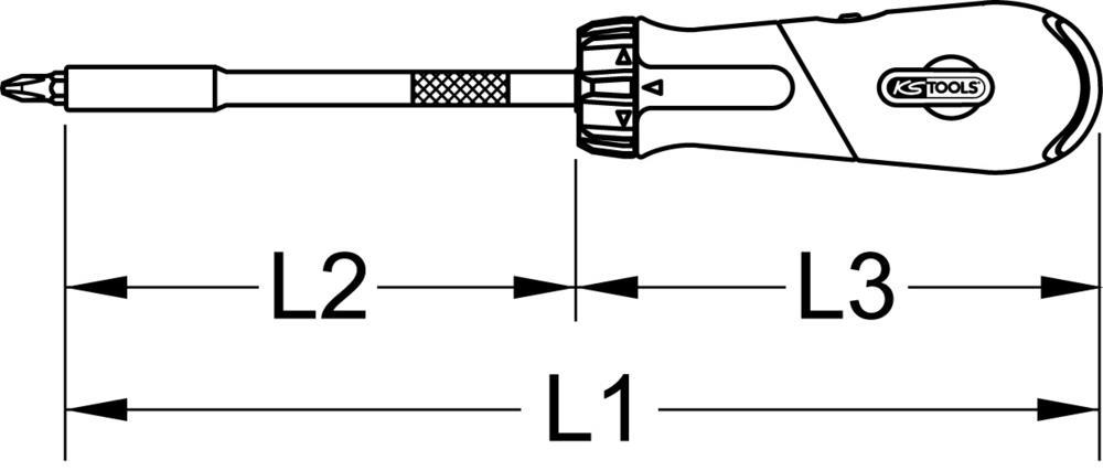 Tournevis à cliquet KS TOOLS 159.2051