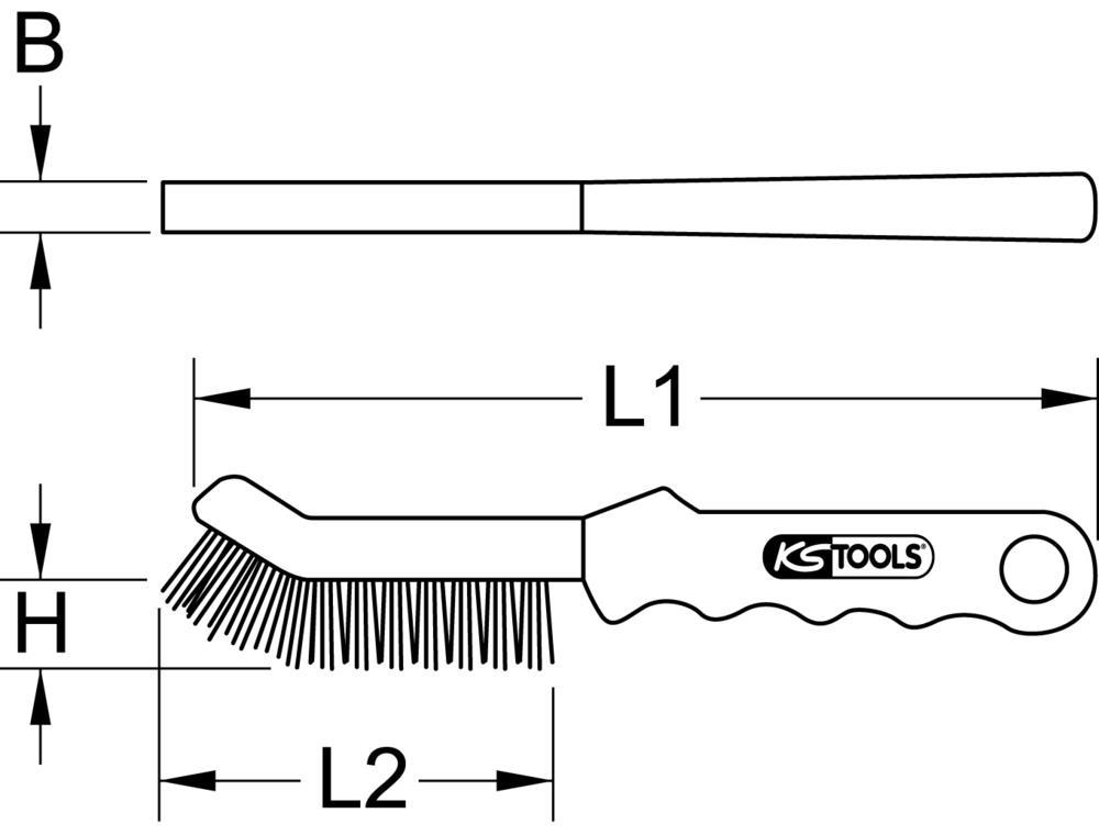 Brosse métallique pour étrier de frein KS TOOLS 201.2321