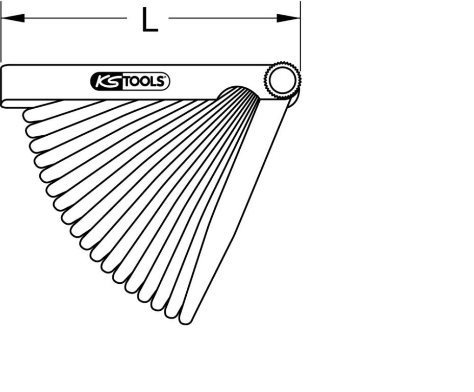 Jauge d'épaisseur , lamelles KS TOOLS ref. 300.0600