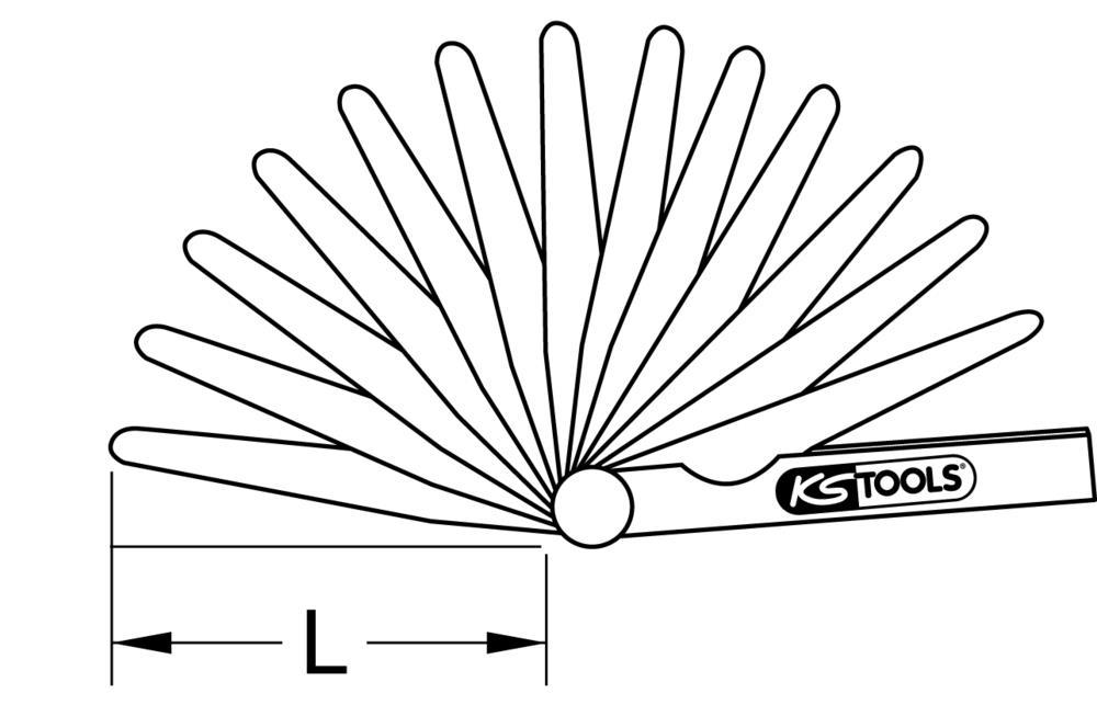 Jauge d'épaisseur , lamelles KS TOOLS ref. 300.0613