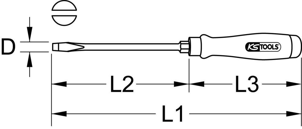 Tournevis à fente KS TOOLS ref. 300.1053