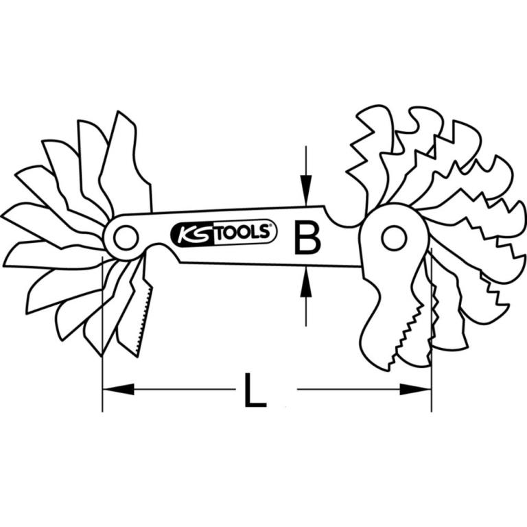 Jauge à filetage KS TOOLS ref. 301.0090