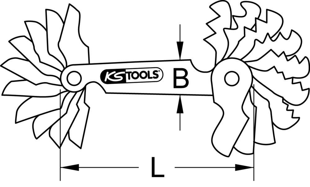 Jauge à filetage KS TOOLS ref. 301.0095