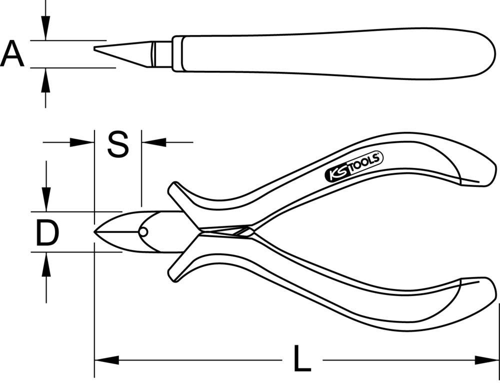 Pince électronique KS TOOLS 500.7080