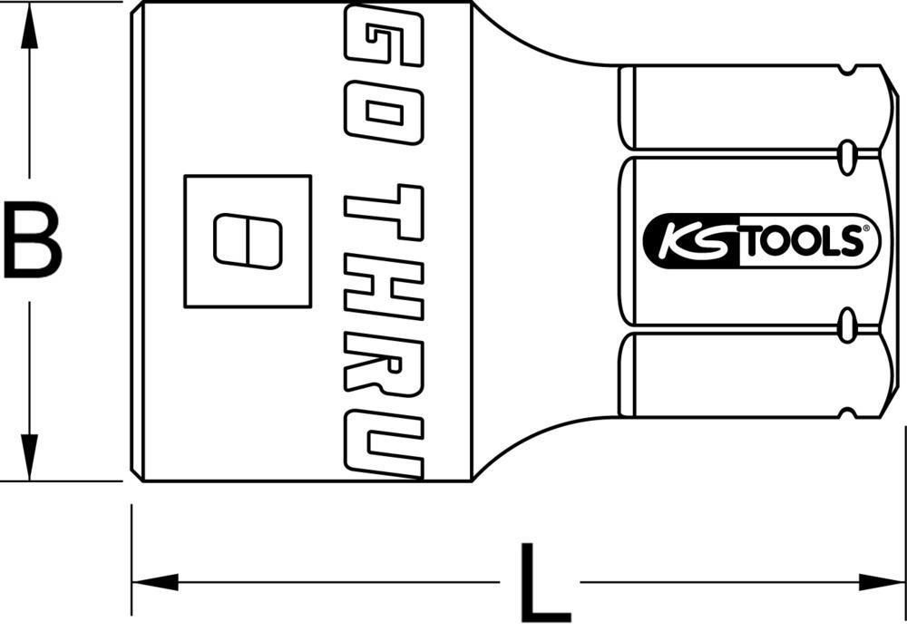 Douille traversante KS TOOLS 503.4979