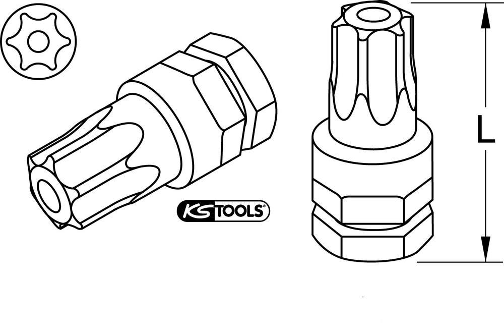 Clé polygonale à cliquet KS TOOLS 503.8201