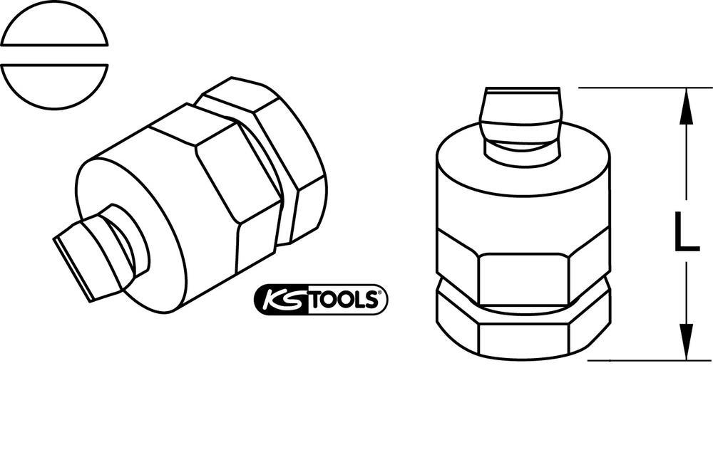 Clé polygonale à cliquet KS TOOLS 503.8221