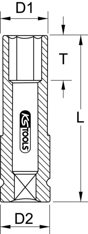 Douilles 1/2" jantes KS TOOLS 515.1075
