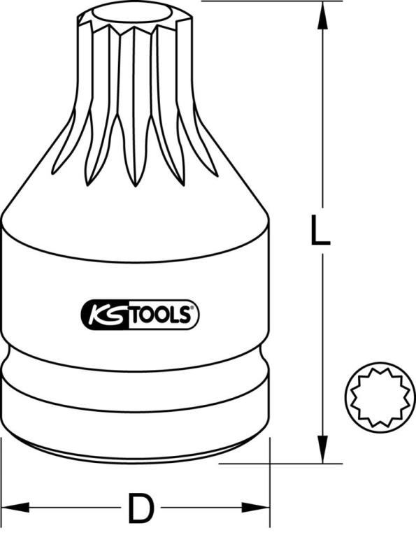 Douille tournevis à chocs KS TOOLS 515.1175