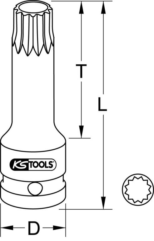 Douille tournevis à chocs KS TOOLS 515.1172
