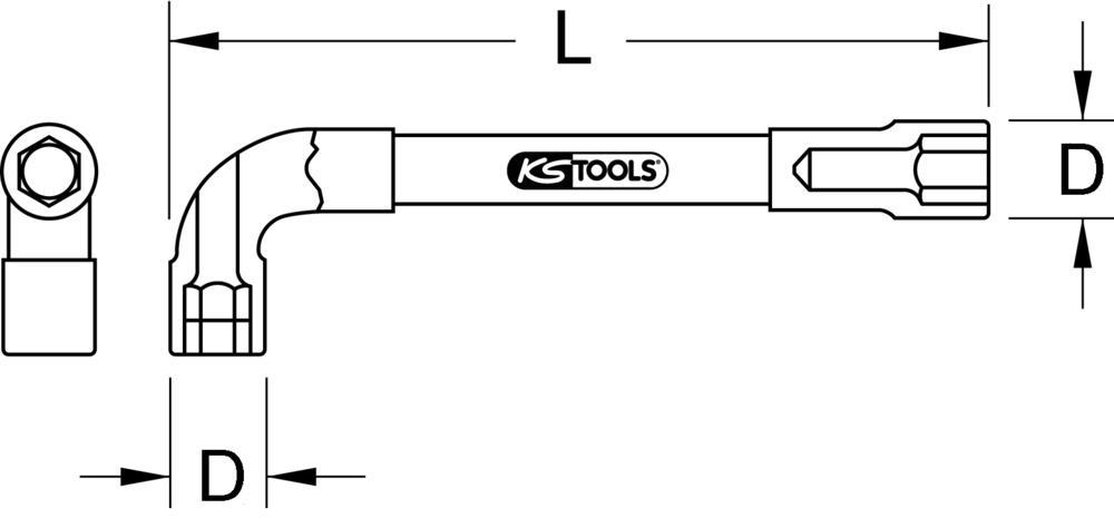 Clé à pipe KS TOOLS ref. 517.0407