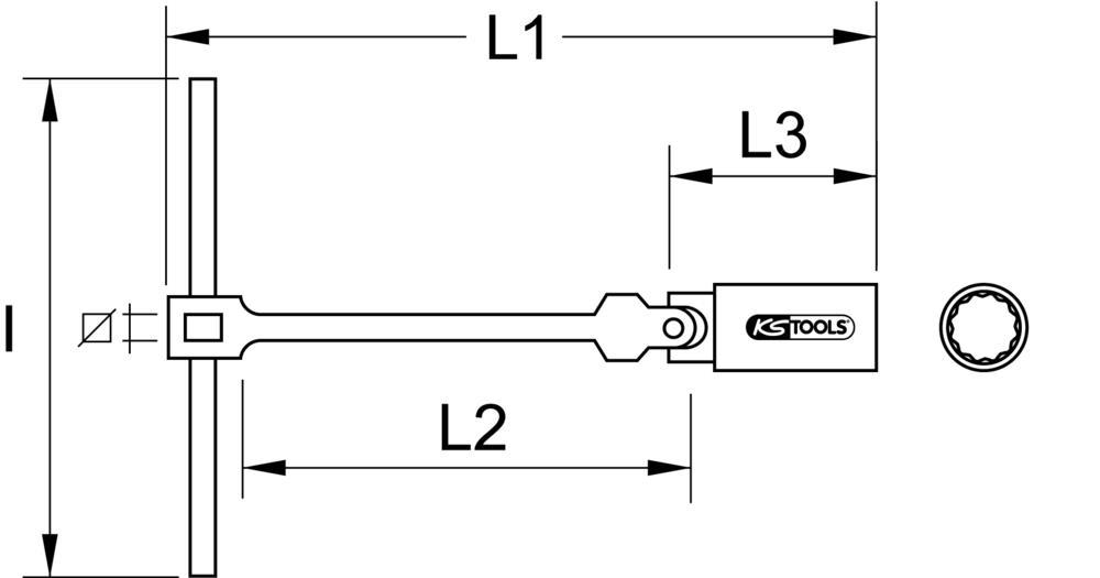 Clé spéciale bougie KS TOOLS ref. 517.1133