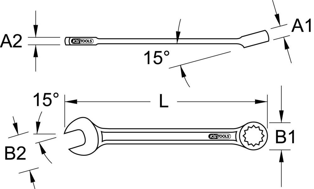 Clé mixte KS TOOLS ref. 922.0013