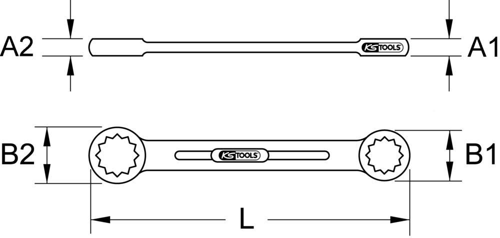 Clé polygonale KS TOOLS 518.1802