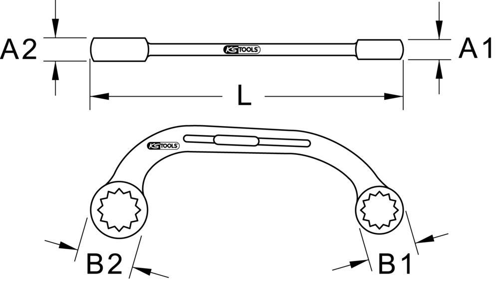 Clé polygonale KS TOOLS 518.0853