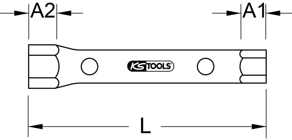 Clé à tube KS TOOLS 518.0870