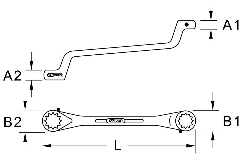 Clé polygonale KS TOOLS 520.1516