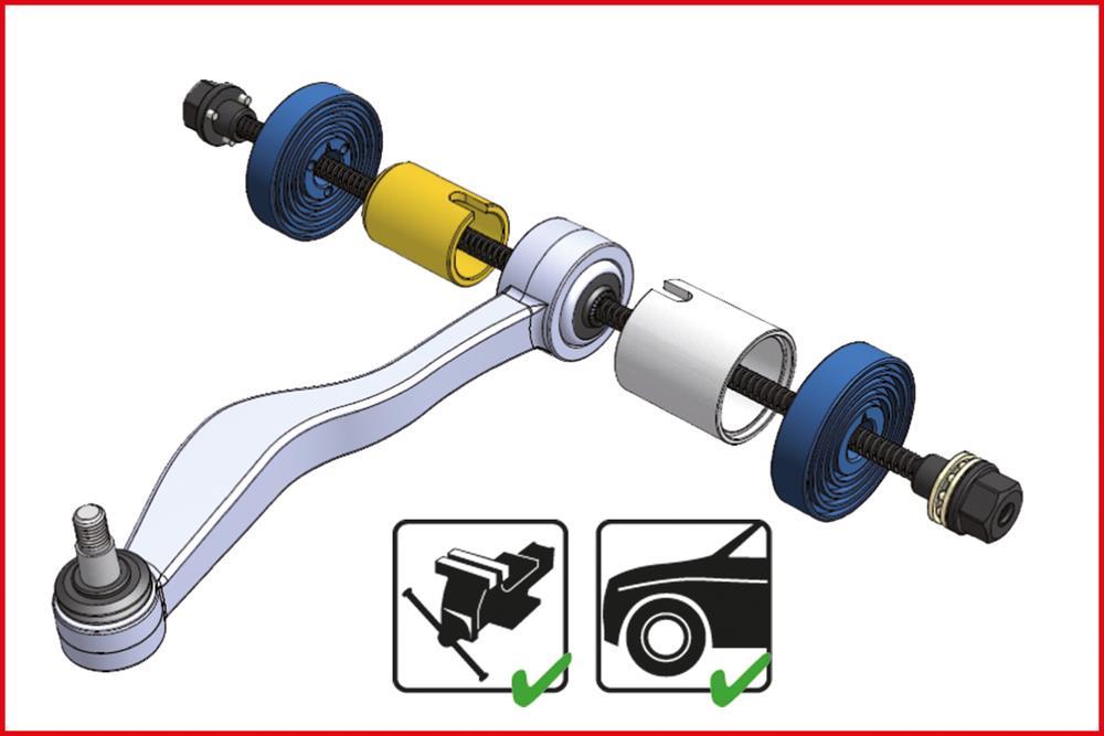 Coffret extracteurs moyeux et roulements KS TOOLS ref. 700.1550