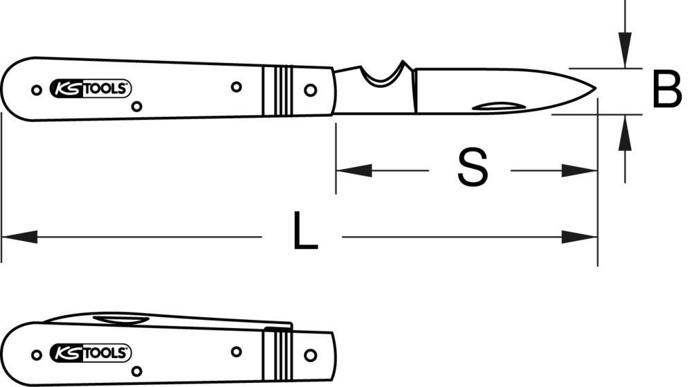 Couteau éléctricien KS TOOLS 907.2187
