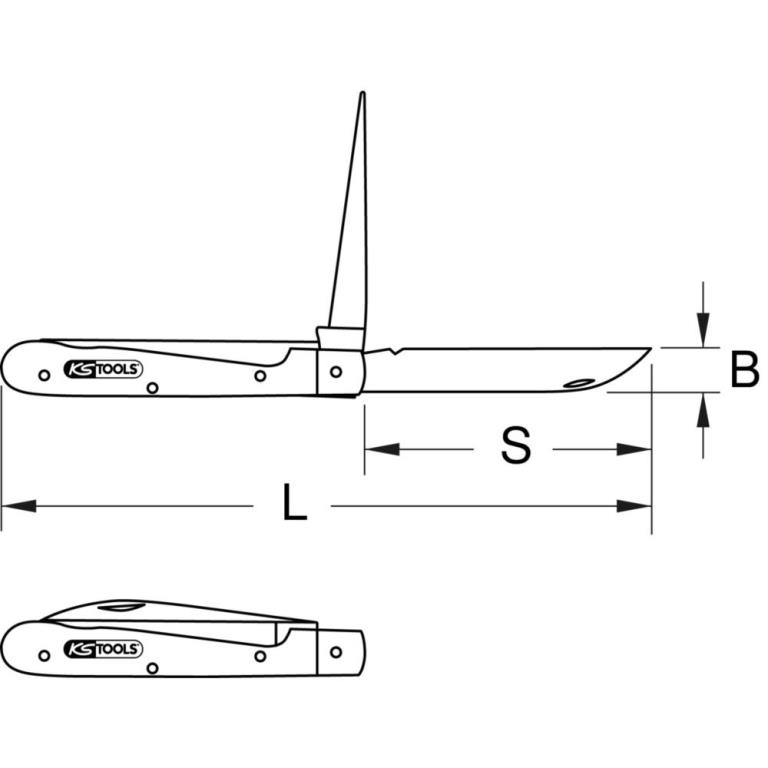 Couteau éléctricien KS TOOLS 907.2188