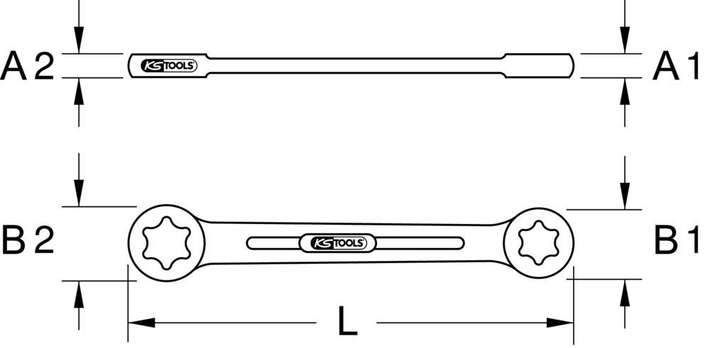 Clé polygonale KS TOOLS 911.0372