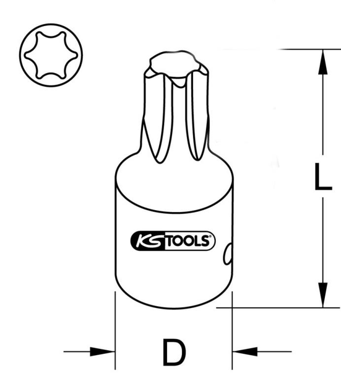 Douille tournevis à chocs KS TOOLS 911.0956