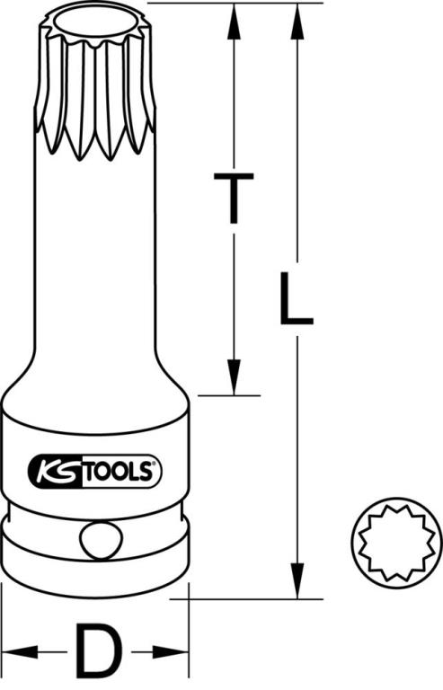 Douille tournevis à chocs KS TOOLS ref. 911.0947