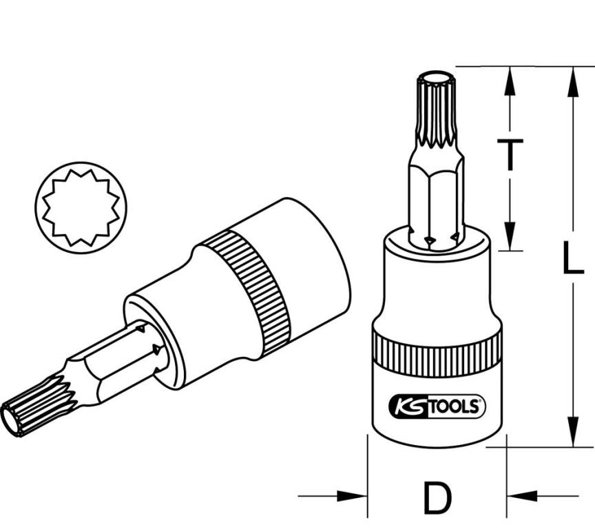 Douille tournevis KS TOOLS ref. 911.5307