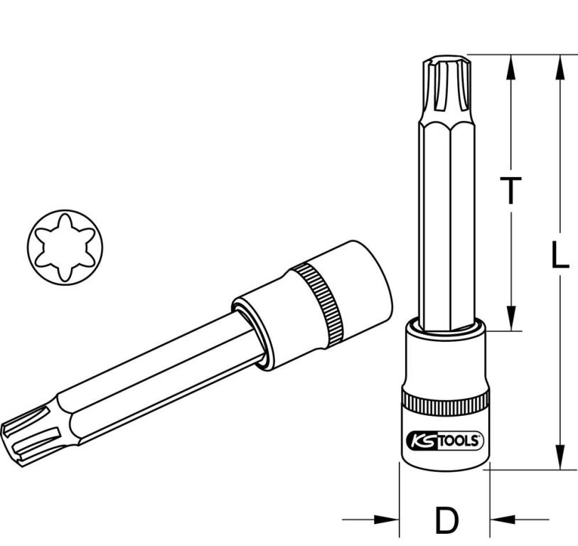 Douille tournevis  KS TOOLS 911.1925