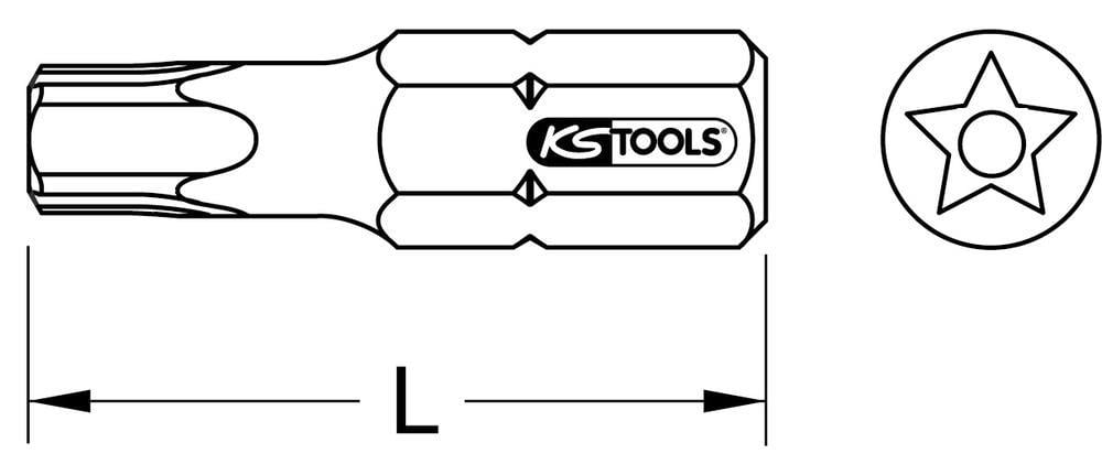 Embouts Torx percés KS TOOLS ref. 911.3115