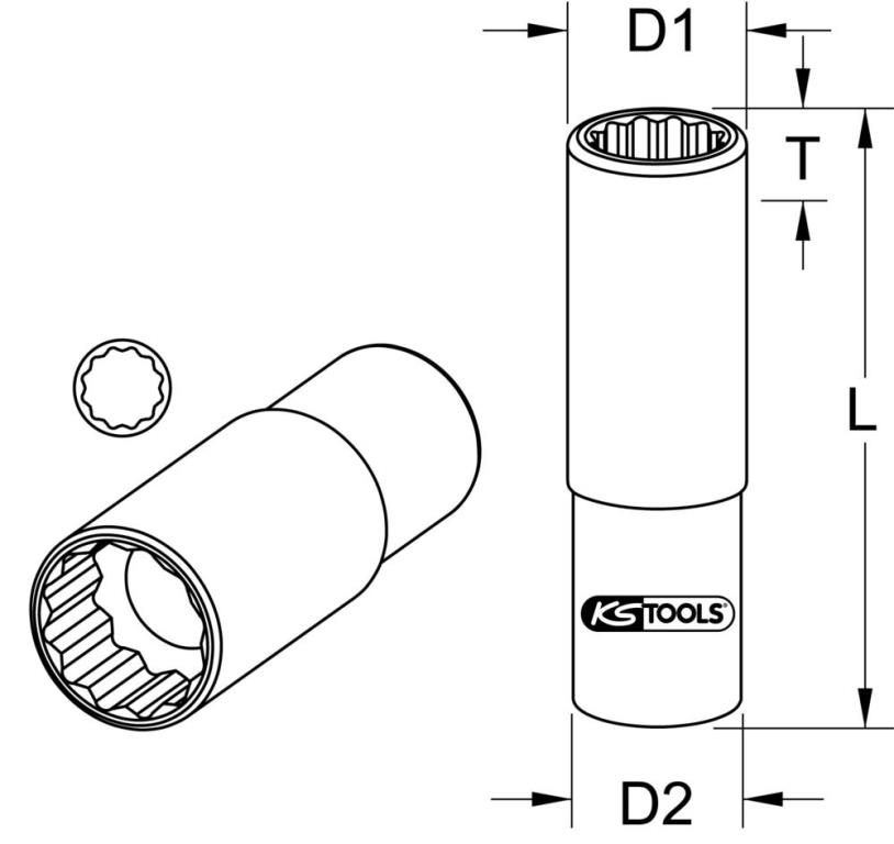 Douille pour bougie KS TOOLS ref. 911.3991