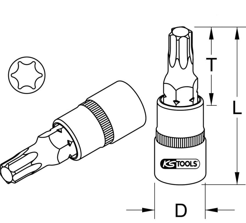 Douille tournevis  KS TOOLS 922.1680