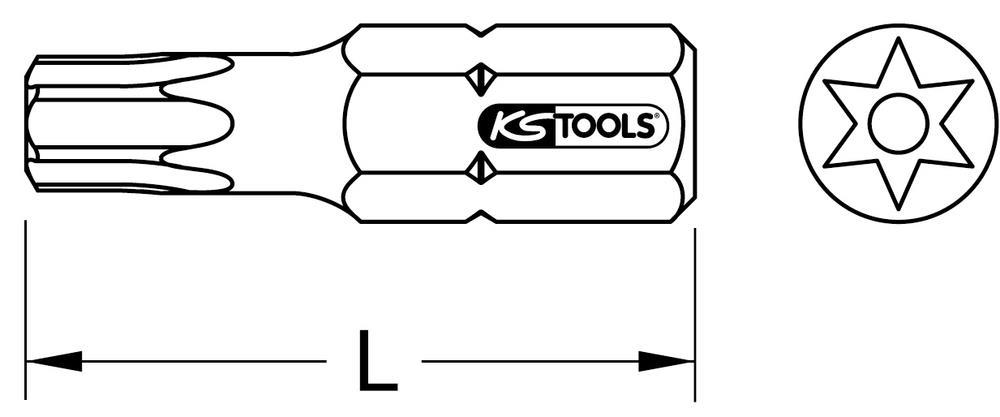 Embouts Torx percés KS TOOLS ref. 930.2145