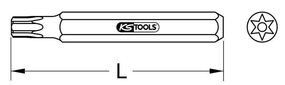 Embouts Torx percés KS TOOLS ref. 975.2145
