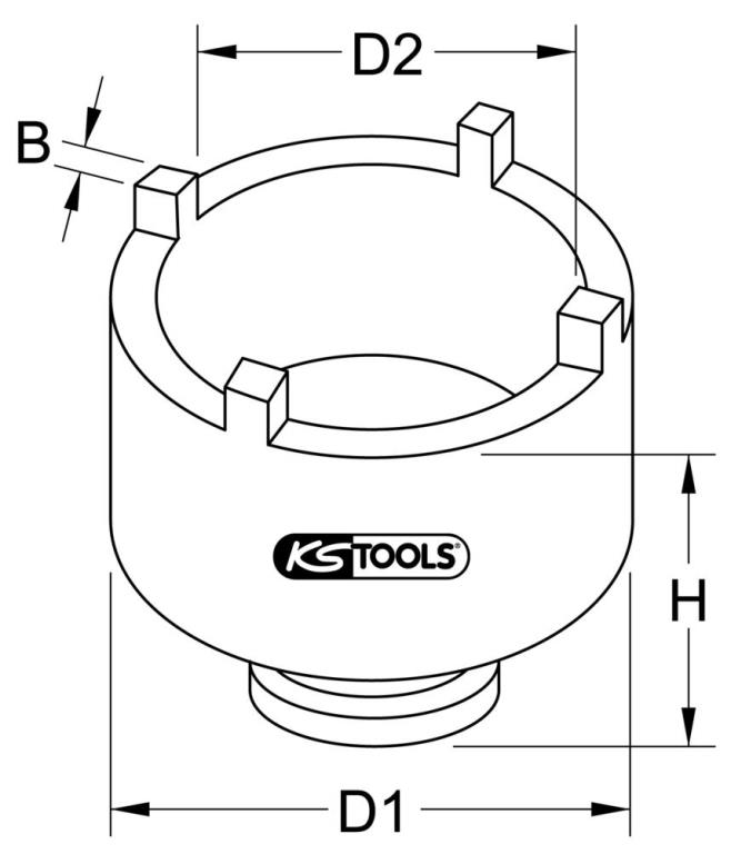 Douille moyeu KS TOOLS ref. 450.5012