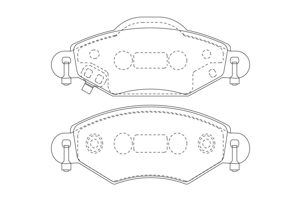 Jeu de 4 plaquettes de frein CHAMPION ref. 572510CH