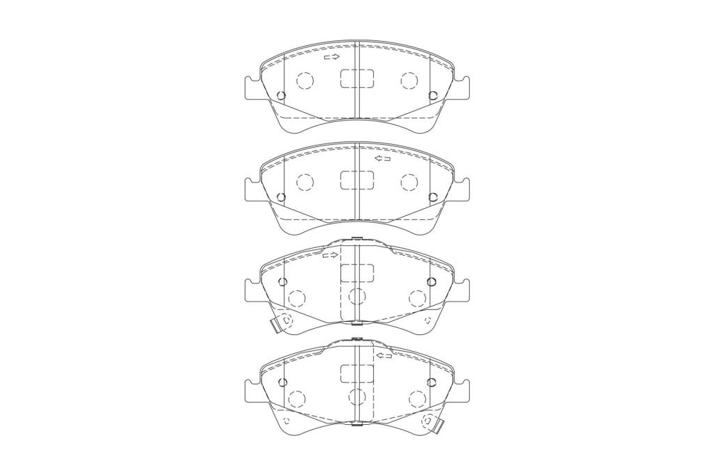 Jeu de 4 plaquettes de frein CHAMPION ref. 572600CH