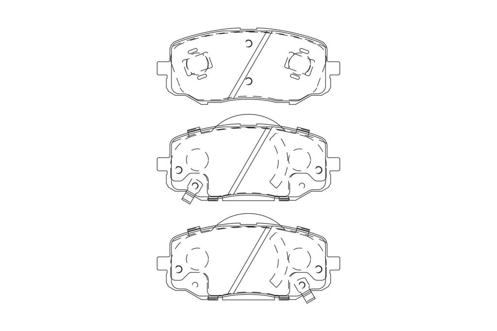 Jeu de 4 plaquettes de frein CHAMPION  ref. 572609CH