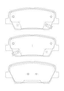 Jeu de 4 plaquettes de frein CHAMPION  ref. 572639CH