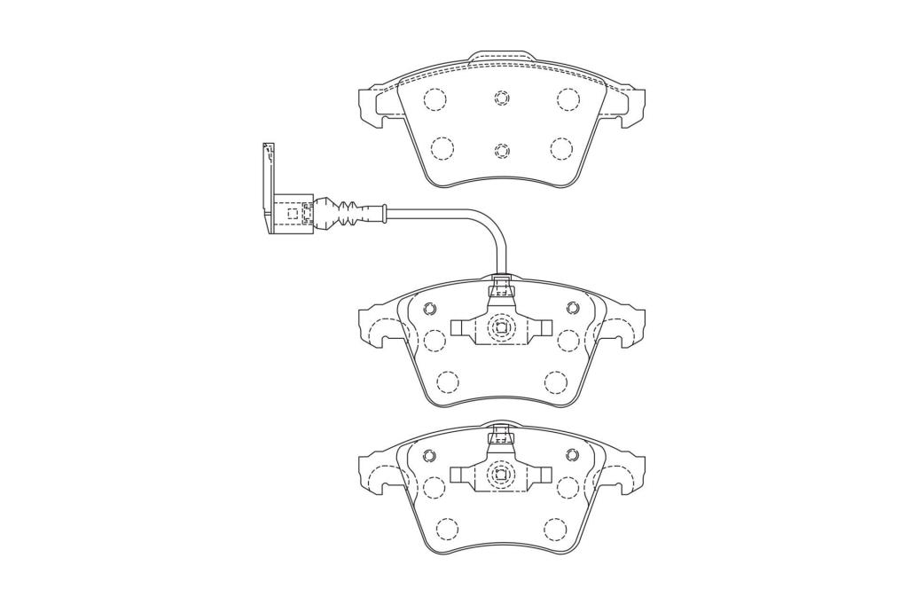 Jeu de 4 plaquettes de frein CHAMPION  ref. 573160CH