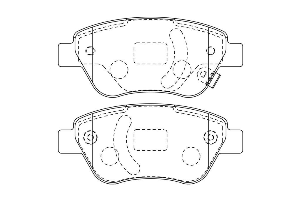 Jeu de 4 plaquettes de frein CHAMPION  ref. 573204CH