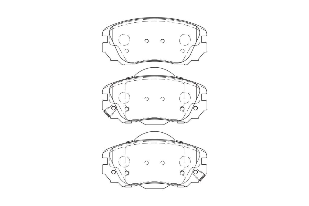 Jeu de 4 plaquettes de frein CHAMPION  ref. 573269CH
