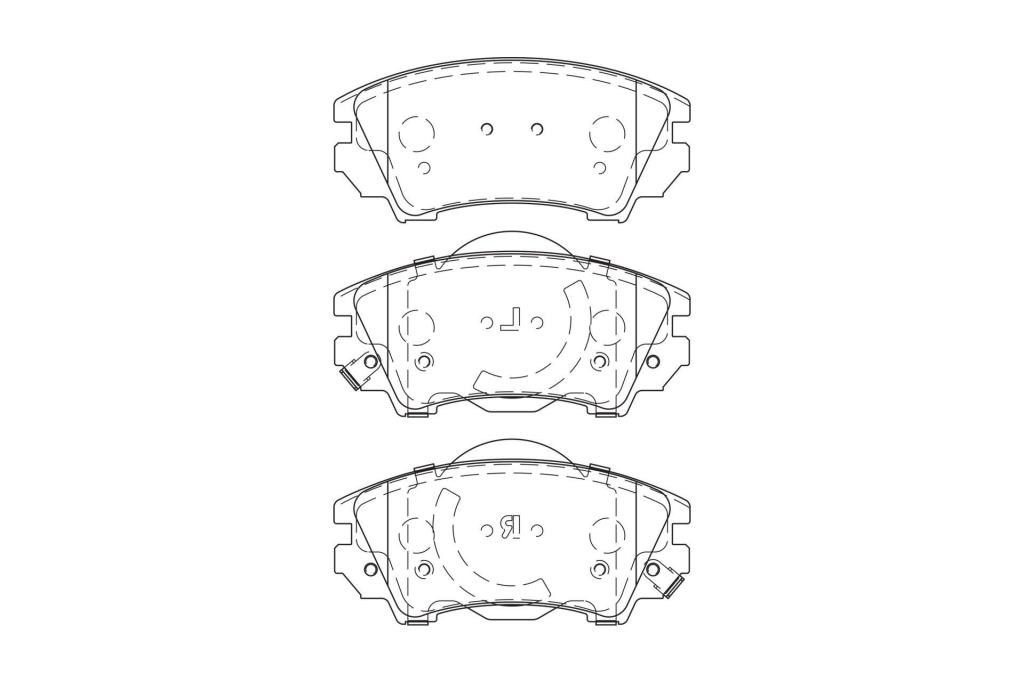 Jeu de 4 plaquettes de frein CHAMPION  ref. 573270CH