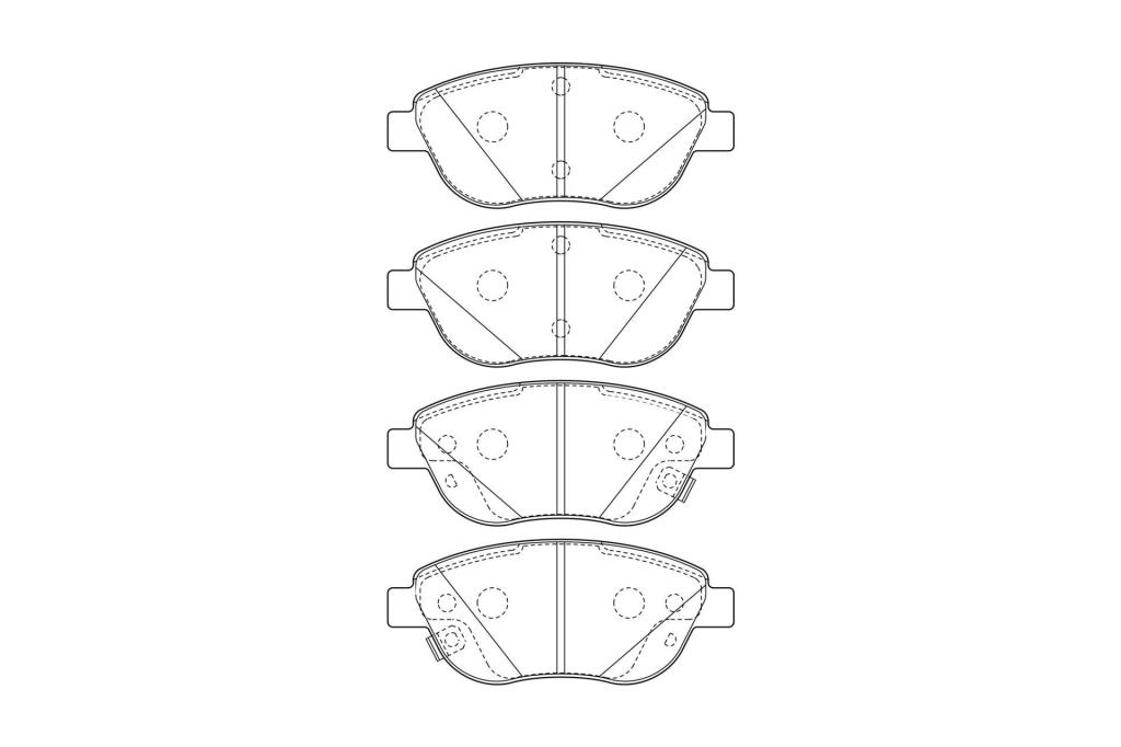 Jeu de 4 plaquettes de frein CHAMPION ref. 573446CH