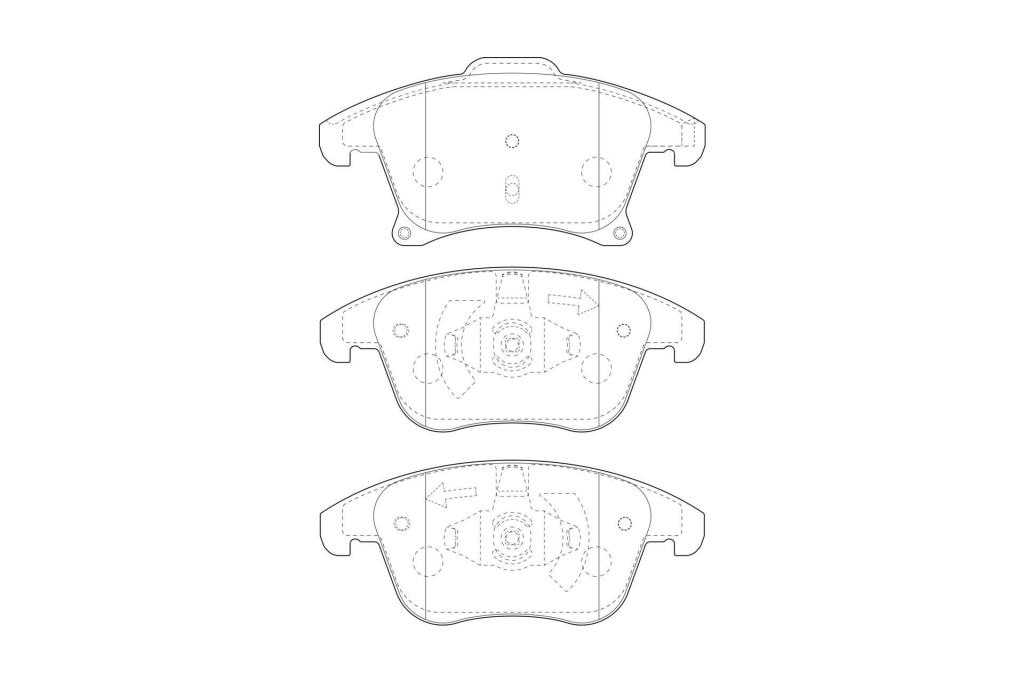 Jeu de 4 plaquettes de frein CHAMPION ref. 573674CH