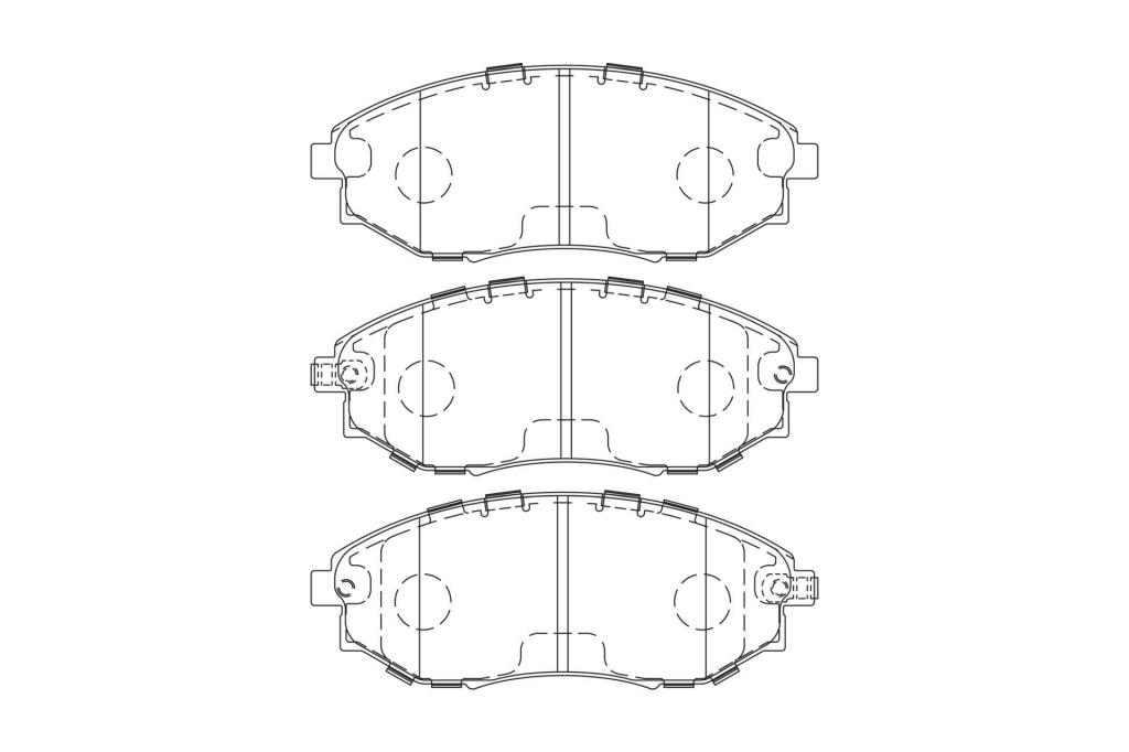 Jeu de 4 plaquettes de frein CHAMPION ref. 573751CH