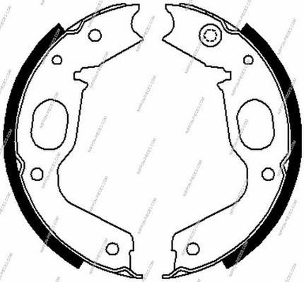 Jeu de mâchoires de frein à main (Mâchoire de frein à main) NIPPON PIECES SERVICES ref. M350I13