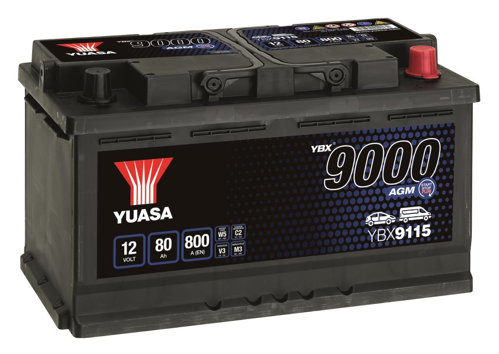 Batterie (de voiture) YUASA 80.0 - ref. YBX9115