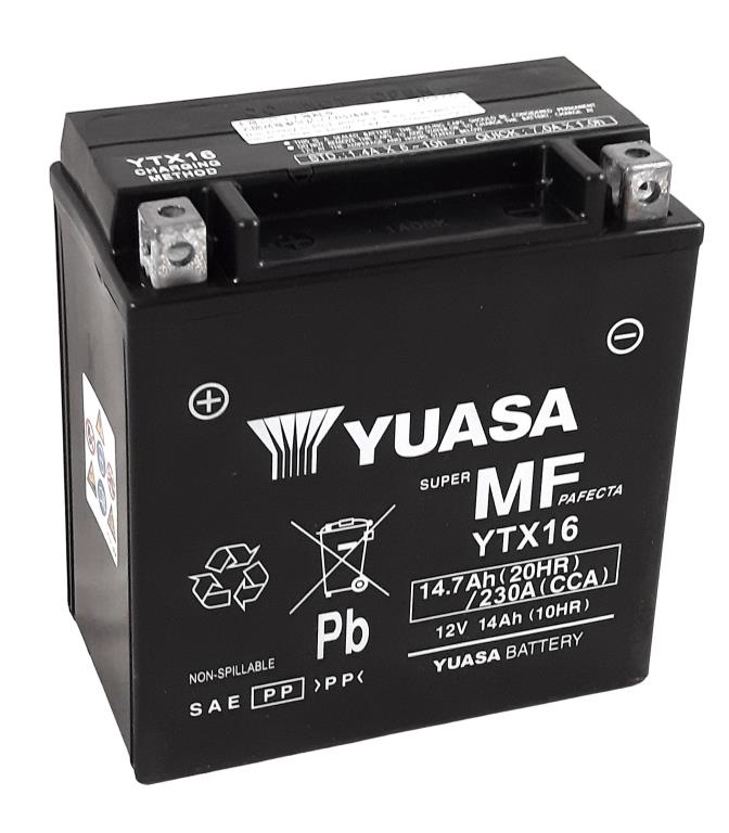 Batterie moto (Batterie 2 roues) YUASA YTX16