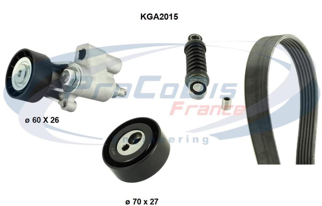 Kit de courroie d'accessoire (Courroie d’alternateur) PROCODIS FRANCE ref. KGA2015